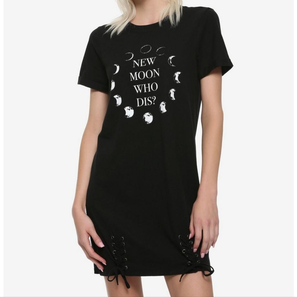New Moon Who Dis Lace-Up Dress